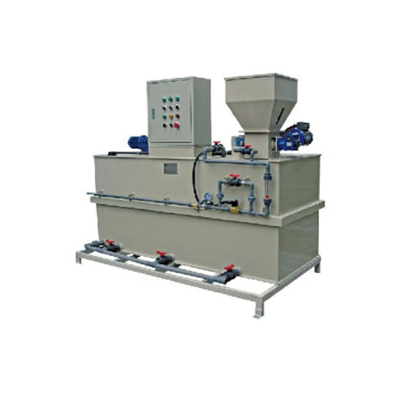 Integrated three chamber flocculation preparation device